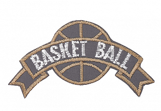 Термоаппликация "Basketball" серый